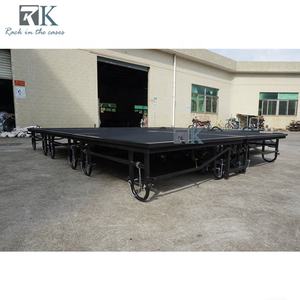Black Carpeted Finish Platform Stage Quick Install Steel Folding Stage - Product Image 2