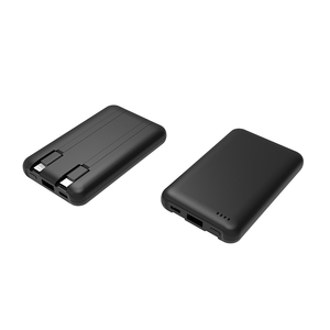 แบตเตอรี่สำรองพกพาขนาดบาง 5000mAh พร้อมสายชาร์จ Type C และ L ในตัว เครื่องชาร์จแบตเตอรี่ฉุกเฉินขนาดกะทัดรัด - Product Image 2
