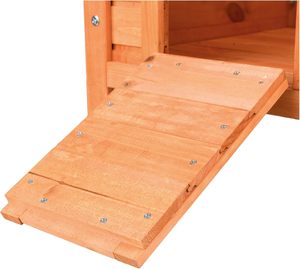 Refugio de casa para mascotas al aire libre de madera resistente a la intemperie de diseño moderno para gatos, conejos, conejillos de indias, Color marrón - Product Image 4