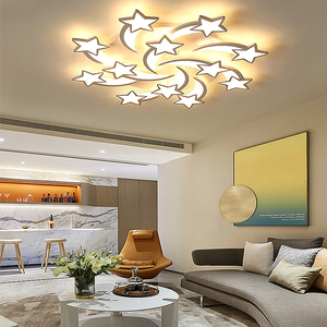 Plafonnier LED Moderne Bleu Ciel - Lumière Douce Sans Scintillement, Facile à Installer - Pour Salon, Chambre, Couloir