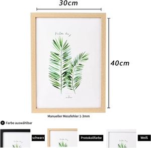 กรอบรูปไม้ทำมือสไตล์คลาสสิก ขนาด 30x40 ซม. พร้อมกระจกอะคริลิก สำหรับใส่ภาพ<span class=keywords><strong>วาด</strong></span>ของ<span class=keywords><strong>เด็ก</strong></span> งานศิลปะ แขวนได้ - Product Image 2