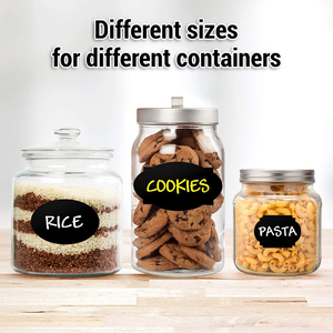 Reusable Erasable Black Board Waterproof Removable Storage <strong>Bin</strong> Chalk Board Sticker <strong>Label</strong> for Jar Glass Bottle Kids - Product Image 5