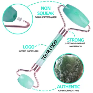 Natuurlijke Germanium Cosmetica Rose Quartaz Gezichtsmassager Witte Jade Eye Roller En Gua Sha Tools Set