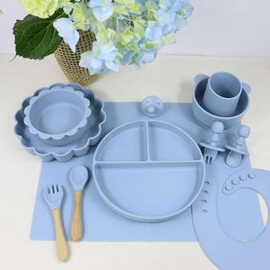 Ensemble d'alimentation pour bébé en silicone sûr et non toxique, vente en gros d'usine Es-Pro, produits de repas pour enfants personnalisés ODM/OEM - Product Image 1