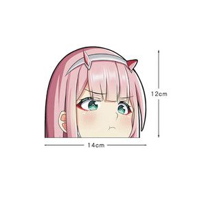 สติ๊กเกอร์อะนิเมะ14CM รูปสาวเซ็กซี่ Peeker Head DARLING In The FRANXX 02สติกเกอร์ - Product Image 3