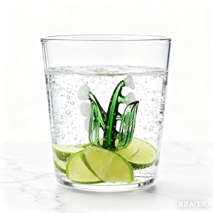 Léger luxe créatif nouveau Design plante fleur verre tridimensionnel Lily Valley cloche orchidée verre à vin gobelet 301-400ml - Product Image 4