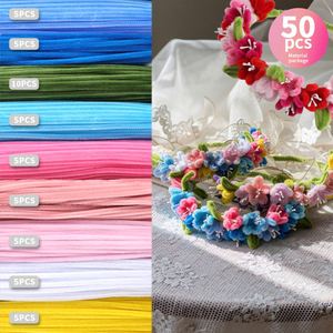 Kit de Manualidades para Corona Floral de Ensueño, Crea un Tocado de Flores Pastel con Limpiapipas, Ideal para Despedidas de Soltera y Fiestas en el Jardín - Product Image 3