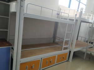 Modern Dormitory <strong>Beds</strong> Wooden Children Bunk <strong>Bed</strong> Bedroom Furniture <strong>Loft</strong> <strong>Bed</strong> <strong>with</strong> Study <strong>Desk</strong> Metal Cabinet Sets for Children - Product Image 2