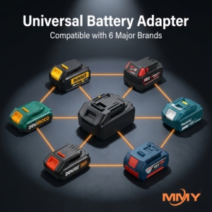 Adaptateur de batterie universel 20V compatible avec plusieurs marques pour les outils électriques sans fil Makita <span class=keywords><strong>DeWalt</strong></span> Milwaukee Bosch INGCO - Product Image 1