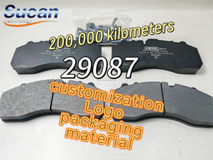 Plaquettes de frein à disque SUCAN 200 000 kilomètres WV29087 291714 29171 29095 pour camions européens Benz Volvo Scania MAN DAF <span class=keywords><strong>SAF</strong></span> haut de gamme - Product Image 1