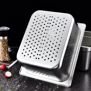 Sartén perforada de acero inoxidable comercial <span class=keywords><strong>Hotek</strong></span>, vajilla 1/2 1/4 2/3 GN, bandeja aislada GN para hoteles y restaurantes - Product Image 4