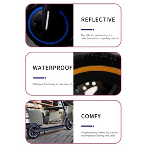Pegatina Reflectante Protectora <span class=keywords><strong>para</strong></span> el Buje de la Rueda del Scooter Eléctrico xm M365, Piezas de Repuesto - Product Image 5