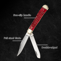 Couteau de greffage à double lame personnalisable, qualité OEM, couteau de poche DIY, lame en acier inoxydable ultra-affûtée, manche en acier, 18,5 cm de longueur totale
