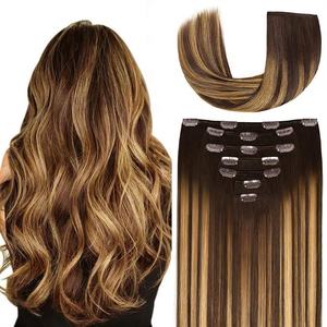 Extensions de cheveux invisibles 100% vierges chinoises à clips Remy de haute qualité, naturelles, 8-32 pouces, double clip sans couture, toutes les couleurs - Product Image 2