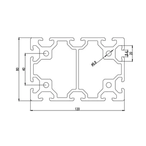 Vslot 6063 Anodizing Glass Window Wardrobe Cnc Machined 2020 T-slot Building Kit System Special V 80120 T Slot Aluminum Profiles