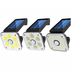 Lampe solaire extérieure à 48LED 54LED 54COB, imperméable, détecteur de mouvement PIR, applique murale solaire