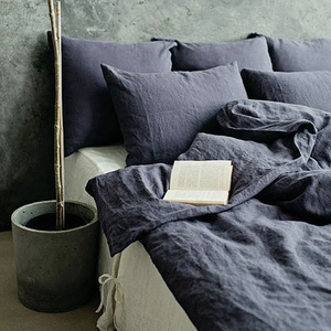 200x200cm Linen Bedding Set for Hotel French Flax Linen Fabric Fitted Sheet Europe Style Bedsheets Duvet Cover Set Wholesale - Product Image 4