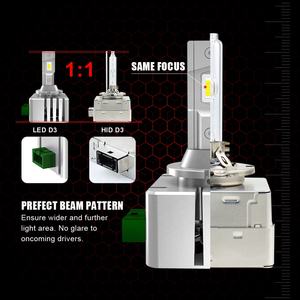 Ampoule LANSEKO série D Plug and Play 9000lm 35W 45W Fit Original D1S D3S ampoule LED Ballast de voiture HID à LED Conversion - Product Image 5