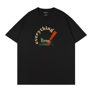 Camiseta Unisex Negra y Blanca 100% Algodón, Talla S, Transpirable, Diseño Simple, Estampada, Ropa Casual - Product Image 3