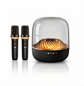 ชุดไมโครโฟนลำโพงสำหรับ<span class=keywords><strong>คาราโอเกะ</strong></span>ที่บ้านและทีวี พร้อมไฟ RGB 6.0 ตู้พลาสติกไร้สาย และแบตเตอรี่ใช้งานได้นานถึง 20 ชั่วโมง - Product Image 3