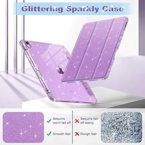 Compatible avec iPad A16 11e génération 11 pouces 2025, étui pour iPad, coque scintillante avec dos transparent brillant, porte-<span class=keywords><strong>crayon</strong></span> - Product Image 5