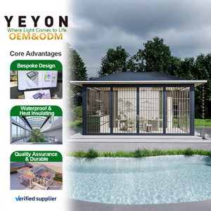 Yeyon 2026 OEM Fabriqué <span class=keywords><strong>en</strong></span> Chine Kits de solarium autoportant à toit <span class=keywords><strong>en</strong></span> pignon pour véranda extérieure résidentielle <span class=keywords><strong>en</strong></span> verre - Product Image 1