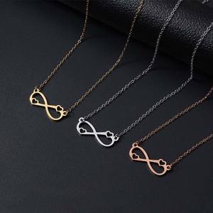 <span class=keywords><strong>Collana</strong></span> a catena infinita da donna in acciaio inossidabile lucidato a specchio in acciaio inossidabile di alta qualità - Product Image 1