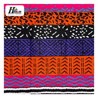 Tela Africana Elástica en 4 Direcciones, Antibolitas, Transpirable, 100D, Estampada, Precio Económico, Forro Súper Suave para Vestidos de Mujer