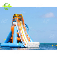 Glissières d'eau commerciales gonflables de parc aquatique Châteaux de piscine pour adultes et enfants Maisons de rebond Parcs aquatiques Glissières de châteaux sautants