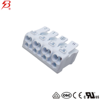 Connecteur de câblage femelle BELEKS 450V 24A 0,5-2,5mm, bornes en cuivre, boîtier PA66 avec clips de fixation, pour lampes et appareils électroménagers, 3P