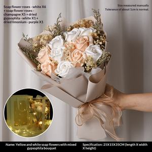 Gypsophila rose mixed and dried bouquet for girlfriend confession girlfriend birthday Valentine's Day gift wholesale - Product Image 6