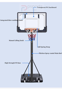 <span class=keywords><strong>Canestro</strong></span> da basket Standard per <span class=keywords><strong>bambini</strong></span> per <span class=keywords><strong>bambini</strong></span> con altezza regolabile in altezza - Product Image 4