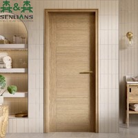 Porte en bois à lattes horizontales de la série SLS Designer, porte intérieure moderne personnalisée pour la personnalisation complète de la maison