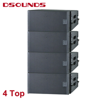 Enceinte Line Array Double 10 Pouces avec Filtre Actif Intégré, Haut-parleur Professionnel Pleine Fréquence pour Scène Intérieure