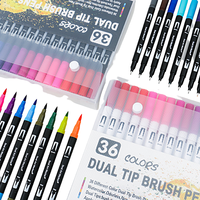 Coloriage Aquarelle Parfumée École Pinceau Pointe Calligraphie Mini Marqueurs Avec Logo
