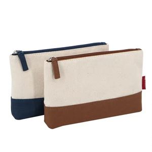 Factory OEM Eco Friendly Biodegradable Cotton Canvas Travel Zipper Pouch Bag <b>Small</b> Coin Purse Cosmetic Makeup <b>Gift</b> Bag - Product Image 1