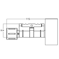 Serrure cylindrique intelligente NFC passive, entrée sans clé, pour porte en aluminium/verre, armoire, tiroir, sécurité, avec acier inoxydable