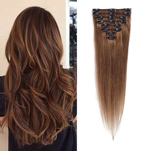 <span class=keywords><strong>Extensiones</strong></span> <span class=keywords><strong>de</strong></span> <span class=keywords><strong>Cabello</strong></span> Humano Remy Indio con <span class=keywords><strong>Clip</strong></span>, Naturales, Lisas, Suaves y sin Costuras - Product Image 2