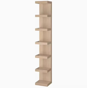 Étagère à livres verticale en bois intégrée au design moderne, gain de place, étagère à livres <span class=keywords><strong>invisible</strong></span> qui se penche contre le mur - Product Image 4