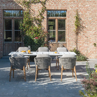 Teck Chaise De Patio De Meubles de Jardin Table et Chaise D'extérieur En Teck Ensemble de Salle À Manger