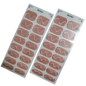 Autocollants magnétiques pour ongles sans lampe, motif vague rose, gel semi-durci, longue tenue, vegan, sans tests sur les animaux - Product Image 4