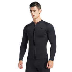 Haut de combinaison en caoutchouc épaissi de 3 mm, manches longues, protection solaire, <span class=keywords><strong>tenue</strong></span> pour homme pour la <span class=keywords><strong>plongée</strong></span> et le snorkeling, toutes saisons - Product Image 2