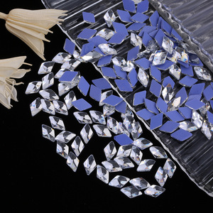 Accessori di abbigliamento per capelli di colore Ab Color diamante per unghie e per capelli a forma speciale con strass a goccia d'acqua con cuore di pesca fatto in vetro appartamenti popolari - Product Image 6