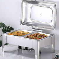 Vente en gros d'ensemble de restauration électrique de luxe Fournitures pour hôtels Plats de chauffe-plats à induction hydraulique Buffet Restaurant Services hôteliers