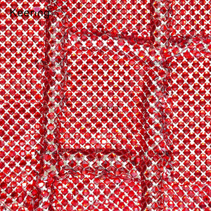 Sang Trọng Cô Dâu Đính Cườm Ren Vải Pha Lê Vuông Đá Đàn Hồi Rhinestone Lưới Hoa Vải Tuyn Vải WFB-233 - Product Image 3