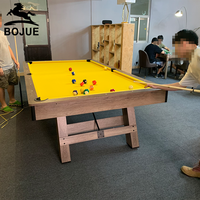 Table de Billard Commerciale BOJUE 9ft 8ft 7ft, Table de Pool Américaine Black Eight, Snooker de Conférence, Incluant Queue et Ardoise, Jeu Trois en Un