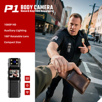 Mini caméra corporelle 1080P WiFi, caméra d'action sportive, vision nocturne 180° °   Caméra vidéo de poche rotative avec clip et objectif orientable