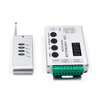 Controlador de píxeles LED programable 5V 12V 24V HC008 4 teclas RGB Controlador LED RF control remoto 2048 píxeles ucs1903 ws2811