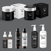 Emballage cosmétique Ensemble complet Style étiquette personnalisée autocollant feuille d'or impression par transfert UV étiquette autocollant style d'emballage pour les entreprises