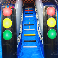 WINSUN Toboggan Gonflable Sec Thème Parc de Jeux Publics Style Crazy Racing en PVC pour Centres Commerciaux et Jardins, Utilisation en Parc de Trampoline Haut de Gamme